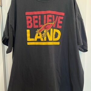 Cleveland Believe Land Black TShirt size 4XL BIG AND TALL